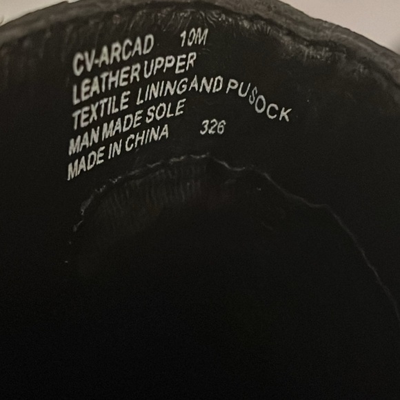 Chelsea & Violet Arcad black Leather block heels booties sz 10 - Picture 11 of 12